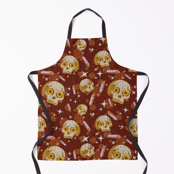 Item preview, Knitting orange floral skull with crystals designed and sold by urban-color.