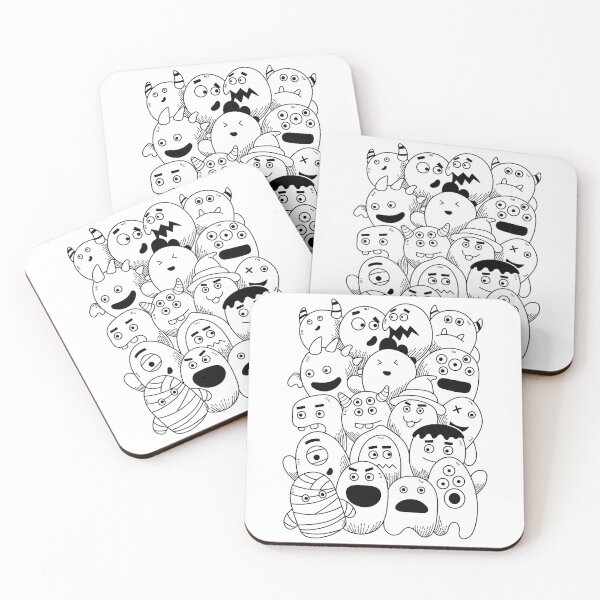 Item preview, Halloween monsters spooky creepy doodles designed and sold by MagicStrawberry.