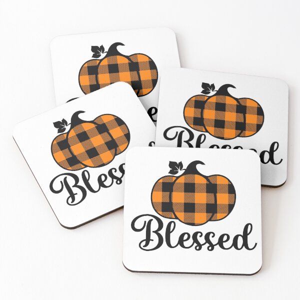 Item preview, Orange Blessed Plaid Pumpkin  designed and sold by For Little Monkeys.