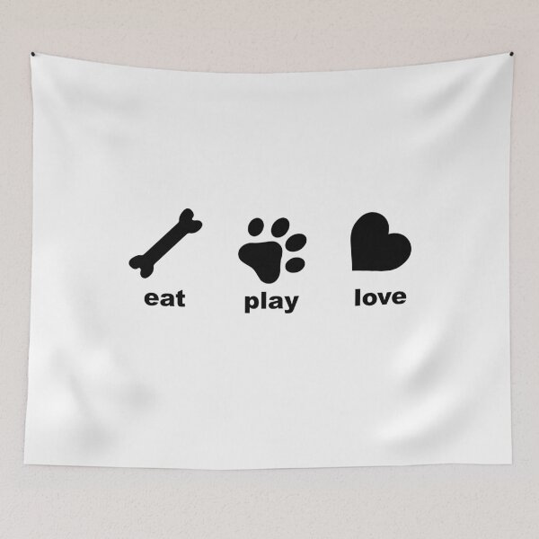 Item preview, Eat Love Play - Dogs Puppies designed and sold by CJC Designs.