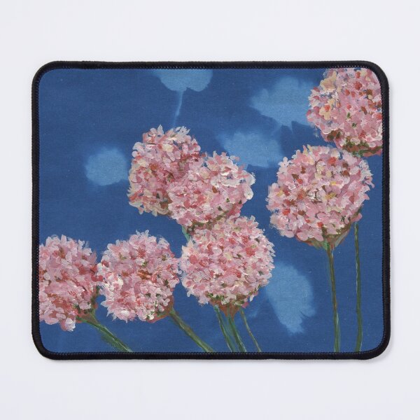 Item preview, Seapinks in gouache on cyanotype designed and sold by LymphomaLass.