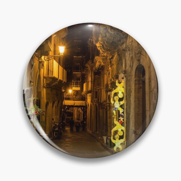 Item preview, Shabby Chic - Small Street Night Walk in Syracuse Sicily  designed and sold by Georgia Mizuleva.