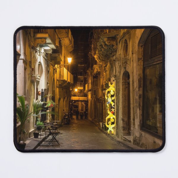 Item preview, Shabby Chic - Small Street Night Walk in Syracuse Sicily designed and sold by Georgia Mizuleva.