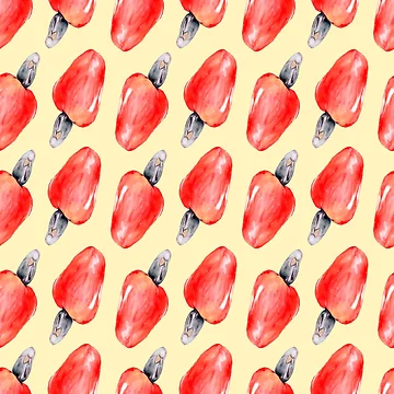 Artwork thumbnail, Red Cashew Pattern by RafaelLima7