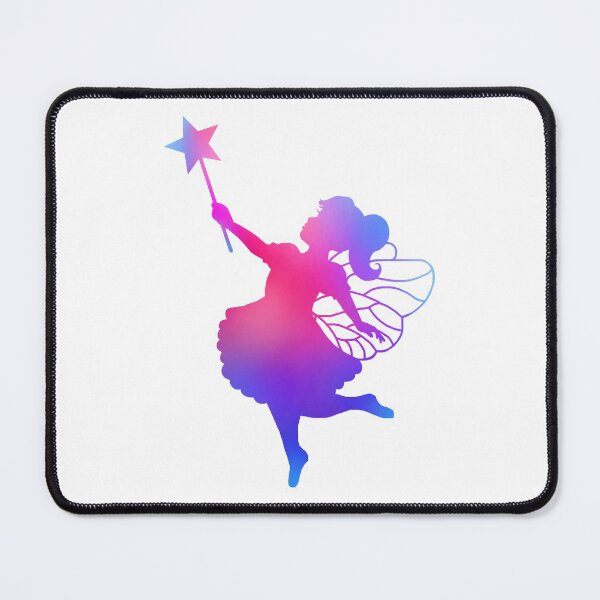 Item preview, Pink to Blue Ombre Fairy Girl Silhouette designed and sold by Deborah Camp.