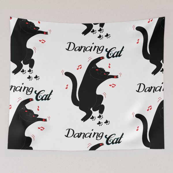 Item preview, Dancing Cat / Black Cat designed and sold by BeatyinChaos.