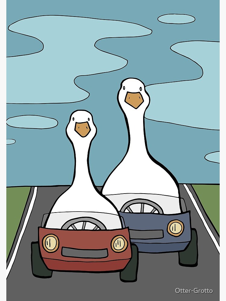 Ducks in a Car Race by Otter-Grotto