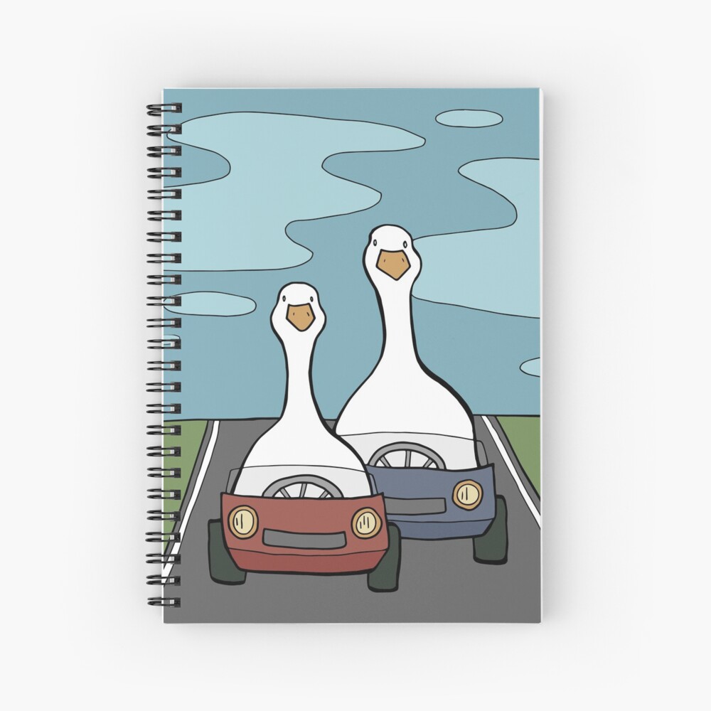 Ducks in a Car Race Spiral Notebook