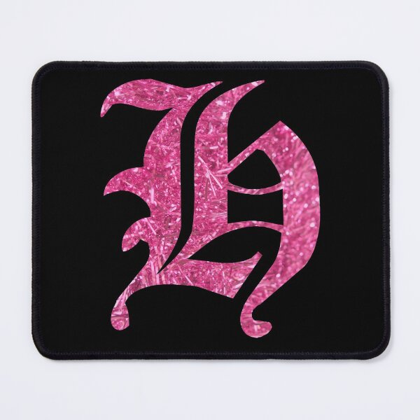 Item preview, The Letter H - Capital Pink Glitter Gothic designed and sold by TheLykosApparel.