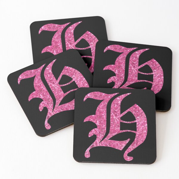 Item preview, The Letter H - Capital Pink Glitter Gothic designed and sold by TheLykosApparel.