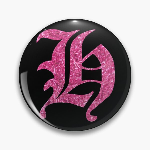 Item preview, The Letter H - Capital Pink Glitter Gothic designed and sold by TheLykosApparel.