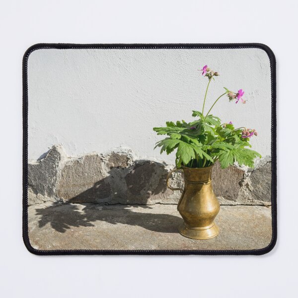 Item preview, The Sweet Scent of Summer - Fragrant Cranesbill Flowers in Antique Bronze Vase designed and sold by Georgia Mizuleva.
