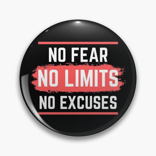 Item preview, No Fear No Limits No Excuses - Motivation Workout Gift designed and sold by RE PIXEL.