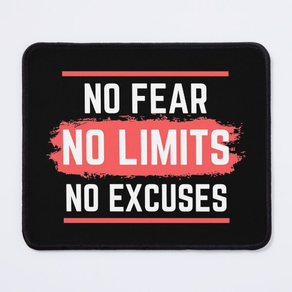 Item preview, No Fear No Limits No Excuses - Motivation Workout Gift designed and sold by RE PIXEL.
