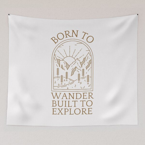 Item preview, Born to wander built to explore, the mountains are calling designed and sold by Auntieck.