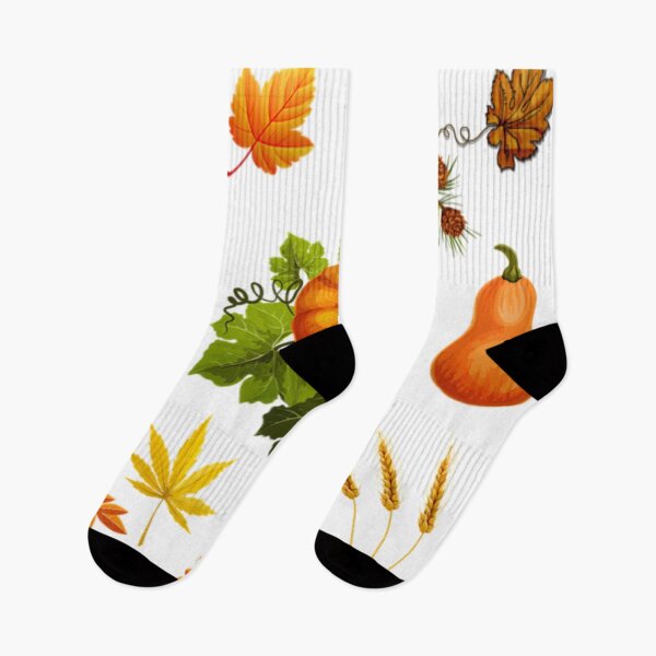 Item preview, Fall Autumn Pattern- Pumpkins, Orange and Green Leaves, Berries, Pine Cones, Fall Botanical Mixed Pattern designed and sold by silviaol.