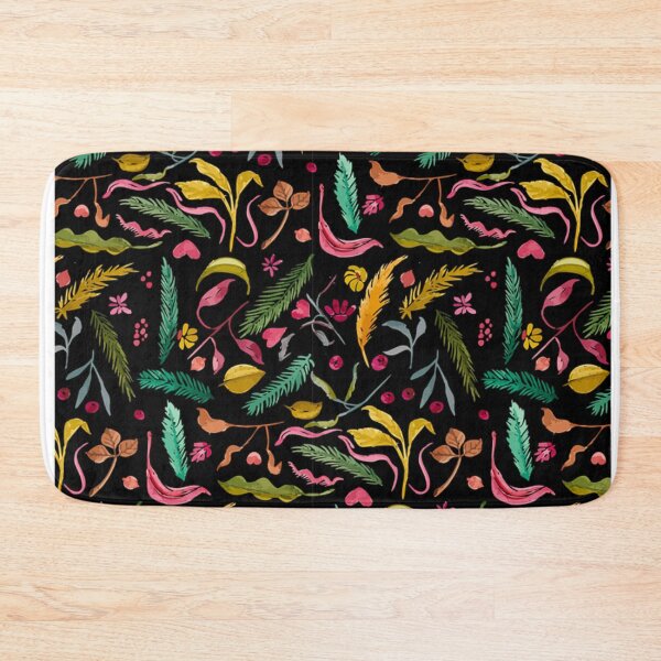 Item preview, Abstract Fall Autumn Pattern - Pine Branches, Berries, Leaves, Fall Botanical Mixed Pattern designed and sold by silviaol.