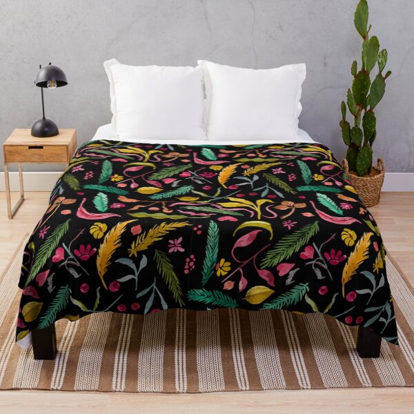Item preview, Abstract Fall Autumn Pattern - Pine Branches, Berries, Leaves, Fall Botanical Mixed Pattern designed and sold by silviaol.