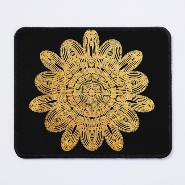 Item preview, golden flower mandala designed and sold by MandalaFlowerArt.