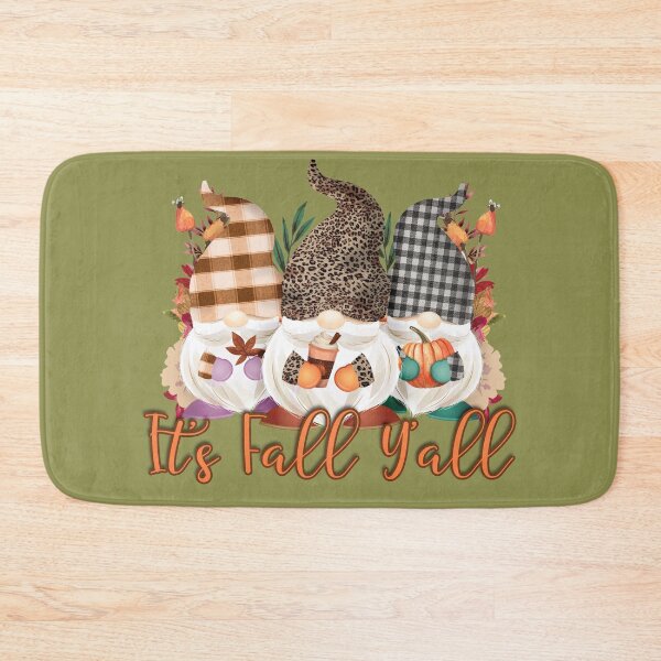 Item preview, It's Fall Y'all Gnomes In Autumn Plaid And Leopard Print designed and sold by ChicoryJunction.