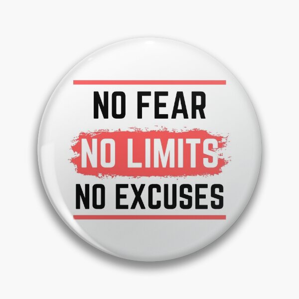 Item preview, No Fear No Limits No Excuses - Motivation Workout Gift designed and sold by RE PIXEL.