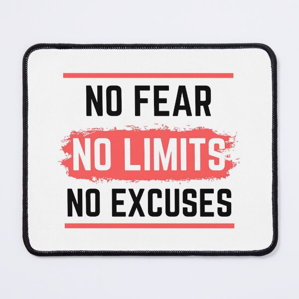 Item preview, No Fear No Limits No Excuses - Motivation Workout Gift designed and sold by RE PIXEL.