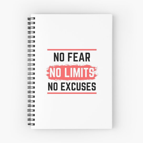 Item preview, No Fear No Limits No Excuses - Motivation Workout Gift designed and sold by RE PIXEL.