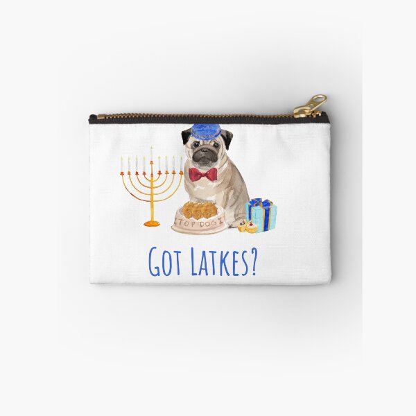 Item preview, Got Latkes? Cute Hanukkah Pug Celebrates Hanukkah  designed and sold by thekosherhub.