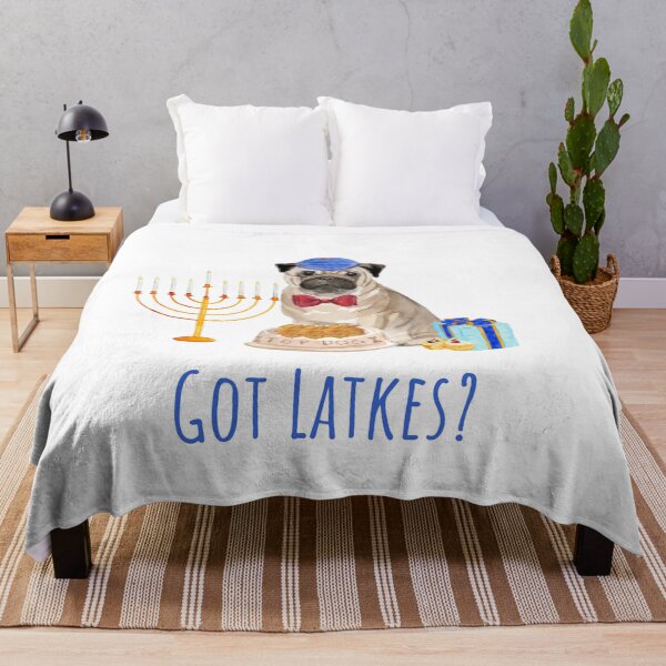 Item preview, Got Latkes? Cute Hanukkah Pug Celebrates Hanukkah  designed and sold by thekosherhub.