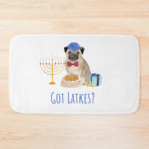 Item preview, Got Latkes? Cute Hanukkah Pug Celebrates Hanukkah  designed and sold by thekosherhub.