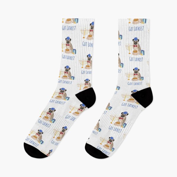 Item preview, Got Latkes? Cute Hanukkah Pug Celebrates Hanukkah  designed and sold by thekosherhub.