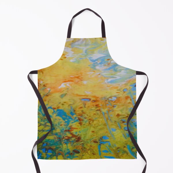 Item preview, Abstract Jellyfish Painting Fluid Art Design In Vibrant Colors Blues, Oranges, Yellows and White  designed and sold by AJDesignsstuff.