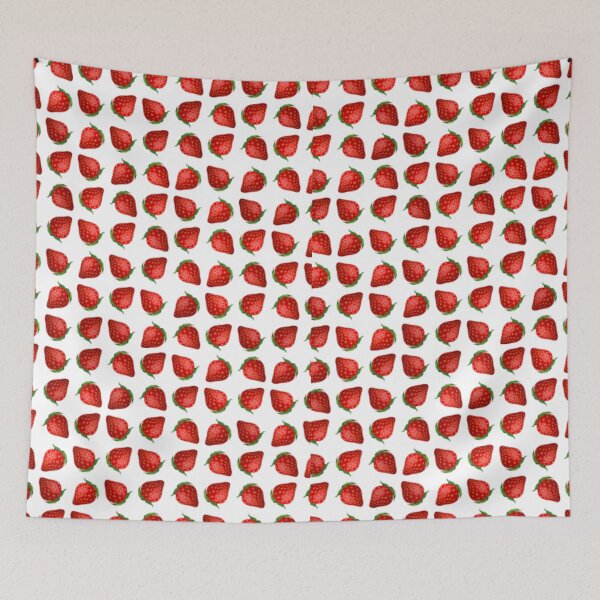 Aperçu de l'œuvre Collage de fraises rouges, motif de fraises rouges juteuses créée et vendue par silviaol.