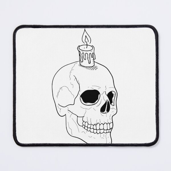 Item preview, Skull with a candle on it designed and sold by Noor-alhuda.