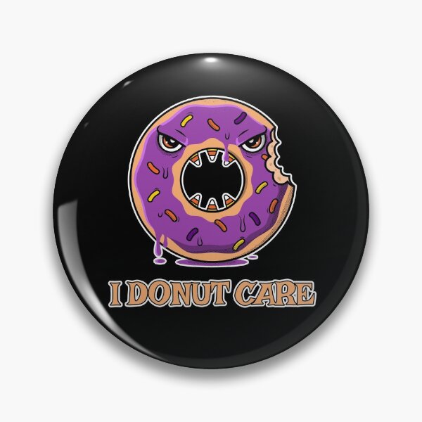 Item preview, I Donut Care - Donut with Eyes & Teeth designed and sold by SpookyCupcake.