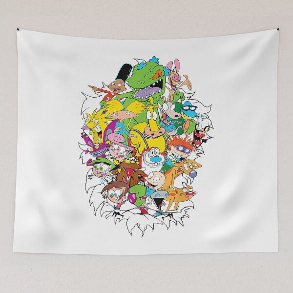 Item preview, Nickelodeon Classic Characters Bursting Through Graphic Tee designed and sold by resourceinterna.