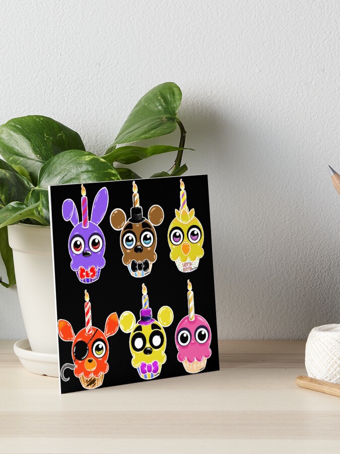 fnaf-cupcakes-6-art-board-print-for-sale-by-bat13sjx-redbubble