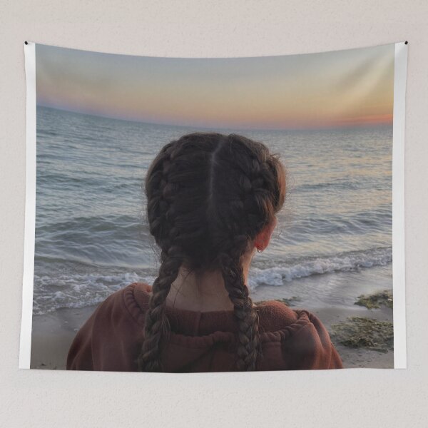 Item preview, Girl with Dutch Braids Looking at Sunset designed and sold by jessicaleah15.
