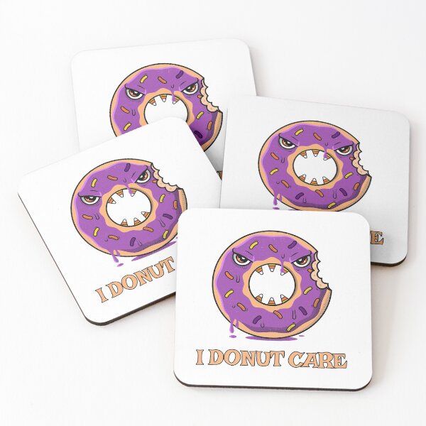Item preview, I Donut Care - Donut with Eyes & Teeth designed and sold by SpookyCupcake.