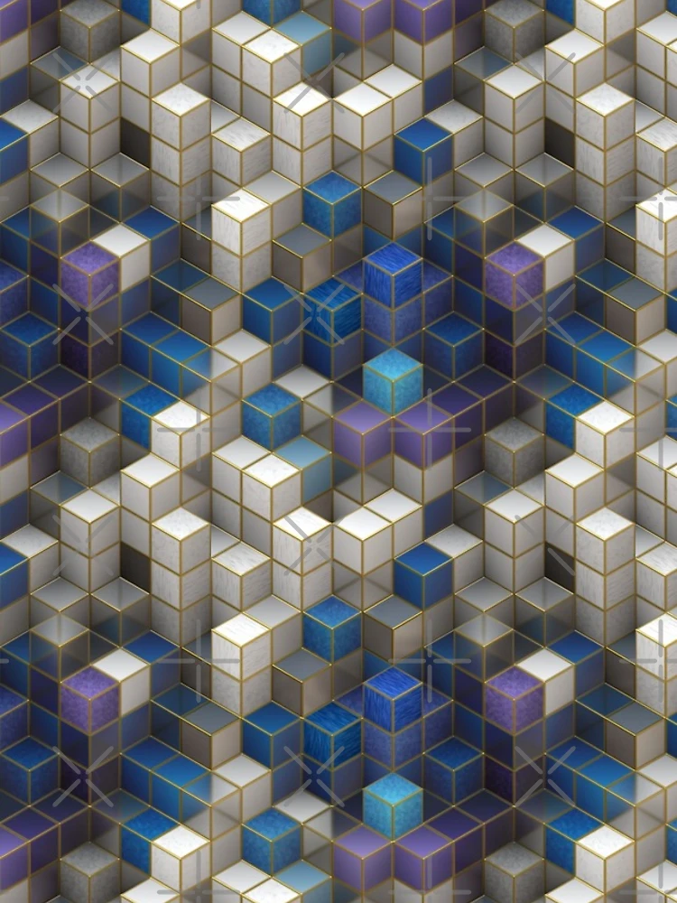Thumbnail 4 of 4, iPhone Case, Three-dimensional Cubes Pattern designed and sold by RafaelLima7.