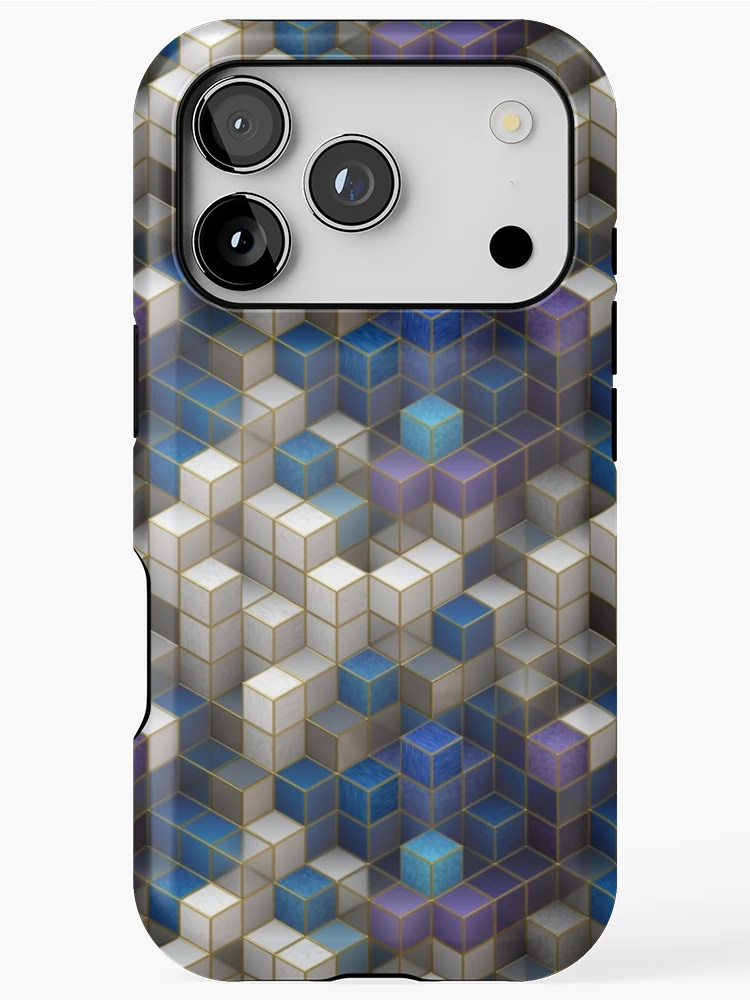 Thumbnail 1 of 4, iPhone Case, Three-dimensional Cubes Pattern designed and sold by RafaelLima7.