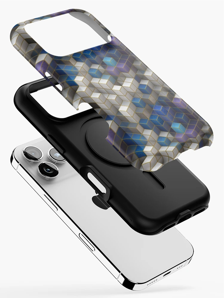Thumbnail 2 of 4, iPhone Case, Three-dimensional Cubes Pattern designed and sold by RafaelLima7.
