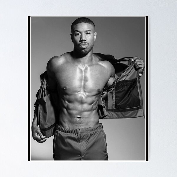 Michael B. Jordan In Gray Tank Top With Hands Together Photo Print