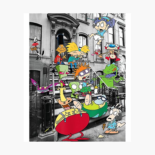 Item preview, Nickelodeon Classic Nicktoons Hanging On Stoop designed and sold by resourceinterna.