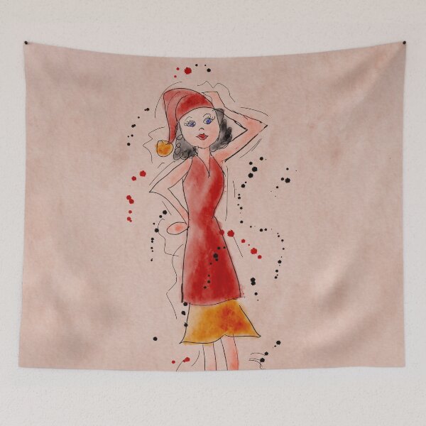 Item preview, Happy Christmas Dancing Diva Elf designed and sold by Jane Domenech.