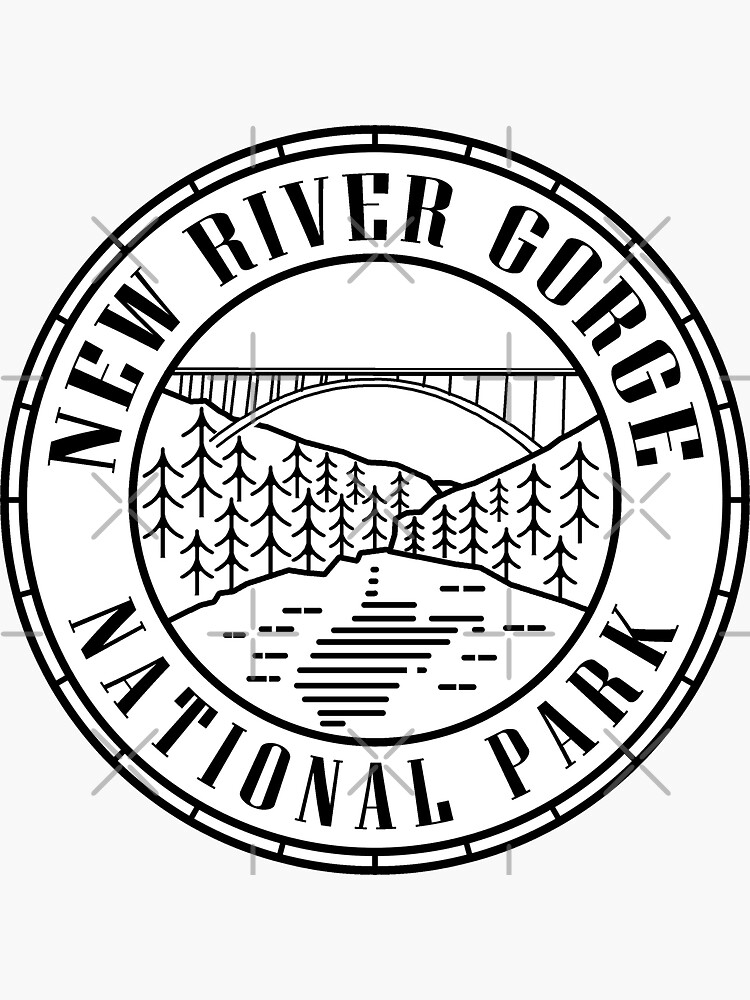 West Virginia New River Gorge Sticker - Vinyl Sticker - Sunset - Mountains