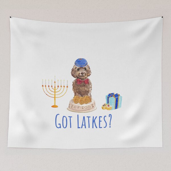 Item preview, Got Latkes? Cute Hanukkah Cavoodle Labradoodle Celebrates Hanukkah  designed and sold by thekosherhub.