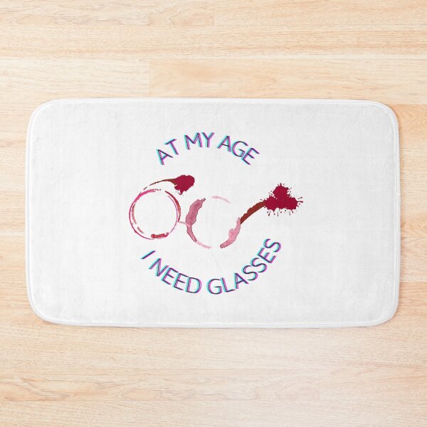 Item preview, At My Age I Need Glasses - Drinking Humor - Gifts for Women - Wine Lovers designed and sold by DesignByLeo.