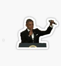 mic drop obama Sticker
