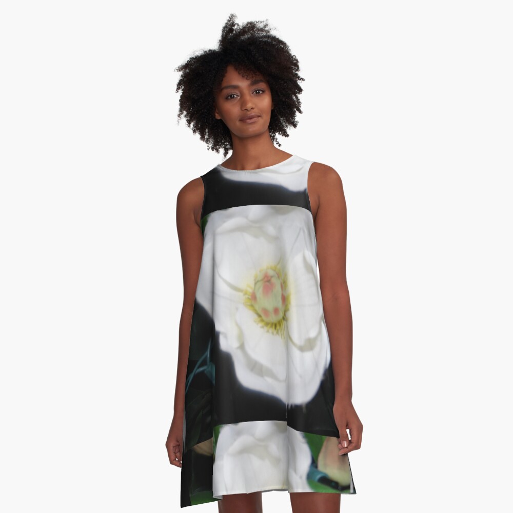 Cascading Bloom A-Line Dress